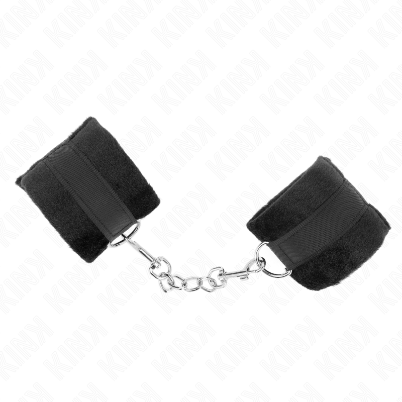 KINK - POLSINI IN PELLICCIA PER PRINCIPIANTI NERI 30 X 7 CM - KINK COLLAR & GAG | Lingerie Harness Boutique
