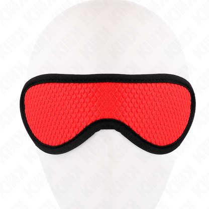 KINK - BENDA A TEXTURE A SCALA CON BORDO RICOPERTO ROSSO 20 x 7 CM - KINK MASKED ALLURE | Lingerie Harness Boutique
