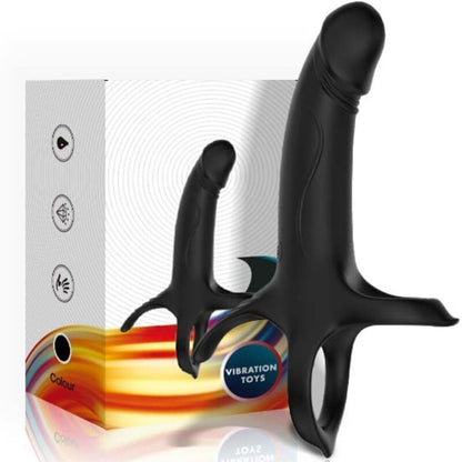 ARMONY - DILDO CON ANELLO E VIBRATORE NERO - ARMONY FOR HIM | Lingerie Harness Boutique