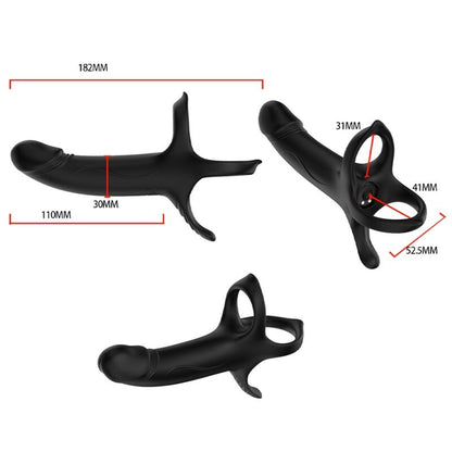 ARMONY - DILDO CON ANELLO E VIBRATORE NERO - ARMONY FOR HIM | Lingerie Harness Boutique