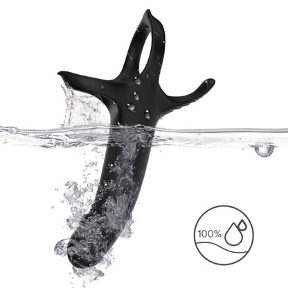 ARMONY - DILDO CON ANELLO E VIBRATORE NERO - ARMONY FOR HIM | Lingerie Harness Boutique