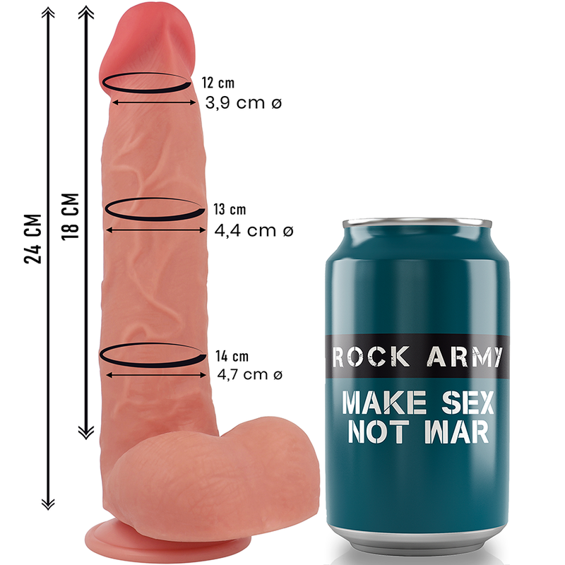 ROCKARMY - SILICONE LIQUIDO RAPTOR 24 CM -O- 4,4 CM - ROCK ARMY | Lingerie Harness Boutique