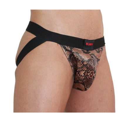 BURN - 002 JOCK SNAKE NERO XL - BURN | Lingerie Harness Boutique