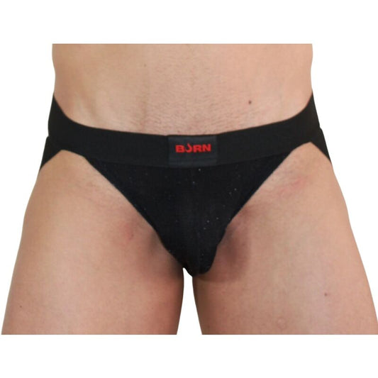 BURN - 003 JOCK NERO LUCIDO XL - BURN | Lingerie Harness Boutique