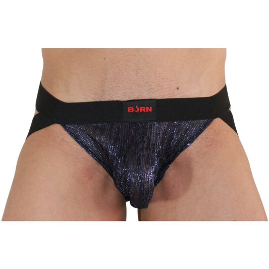 BURN - 006 JOCK BLU LUCIDO / NERO XL - BURN | Lingerie Harness Boutique