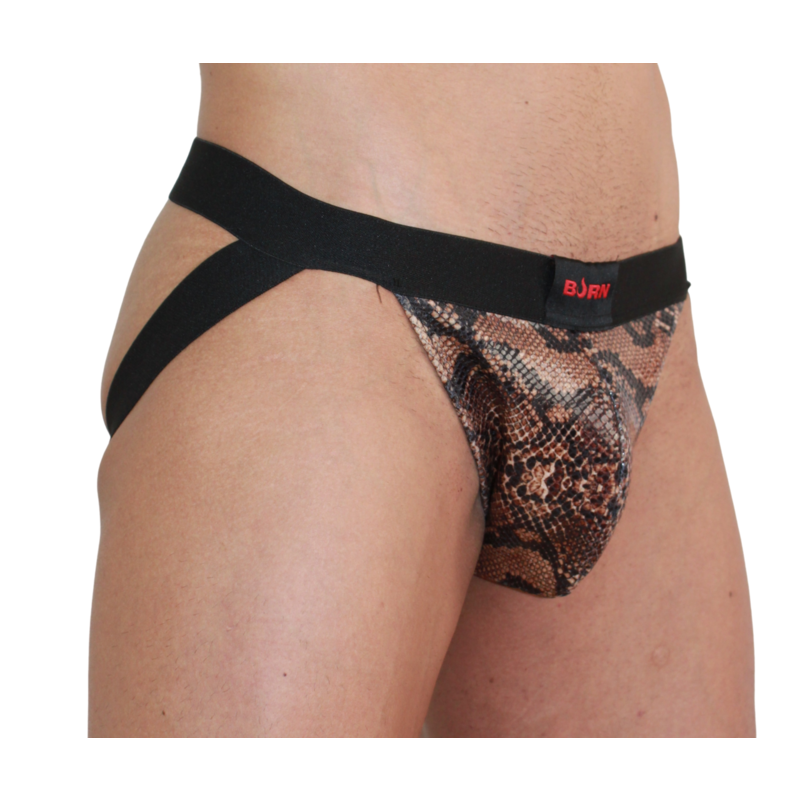 BURN - 002 JOCK SNAKE NERO XL - BURN | Lingerie Harness Boutique