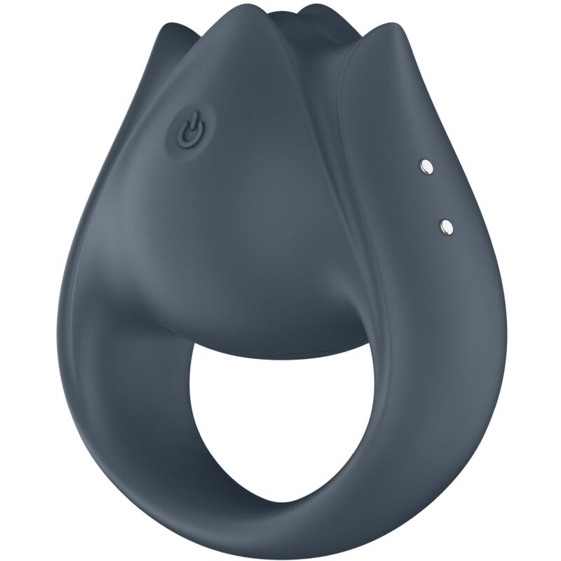 SATISFYER - PERFECT PAIR 2 MULTIVIBRATORE 2 IN 1 ANELLO PER PENE E STIMOLATORE PER DITA GRIGIO - SATISFYER PARTNER | Lingerie Harness Boutique