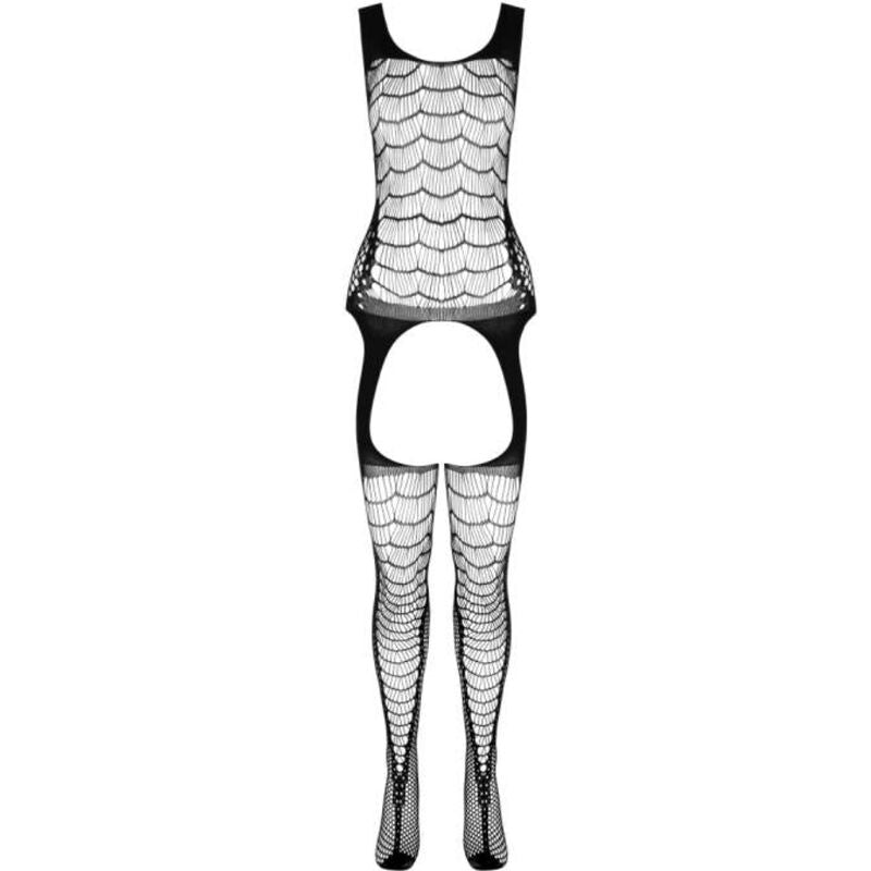 PASSION - BS 104 BODYSTOCKING NERO TAGLIA UNICA - PASSION WOMAN BODYSTOCKINGS | Lingerie Harness Boutique