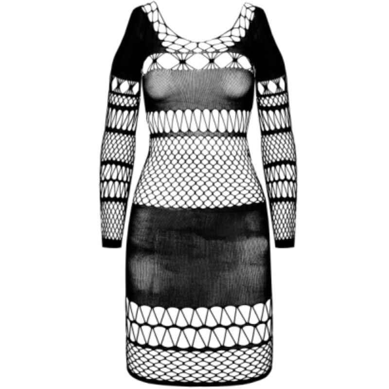 PASSION - BS 105 BODYSTOCKING NERO TAGLIA UNICA - PASSION WOMAN BODYSTOCKINGS | Lingerie Harness Boutique