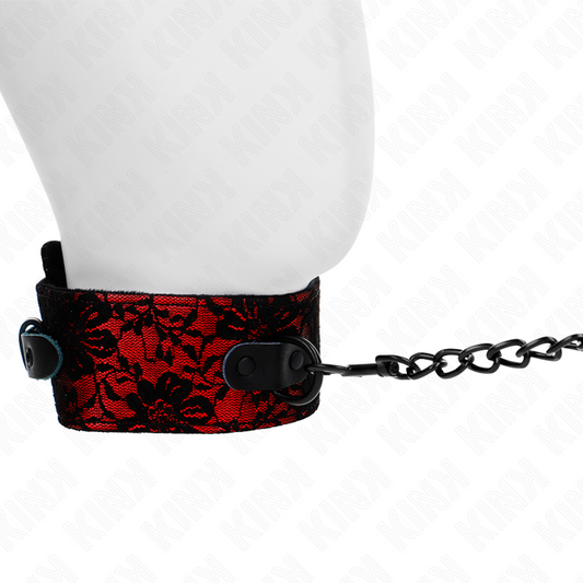 KINK - COLLANA IN PIZZO CON CINTURA CON CINTURA IN VERA PELLE 105 CM / 44 X 5,5 CM - KINK COLLAR & GAG | Lingerie Harness Boutique