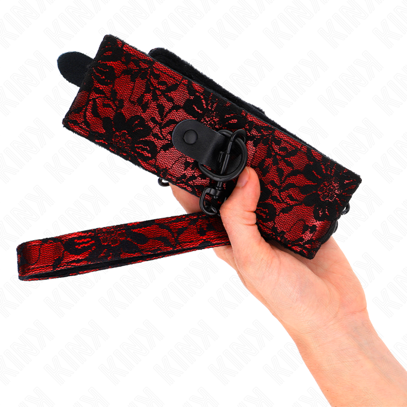 KINK - COLLANA IN PIZZO CON CINTURA CON CINTURA IN VERA PELLE 105 CM / 44 X 5,5 CM - Lingerie Harness Boutique | Lingerie Harness Boutique