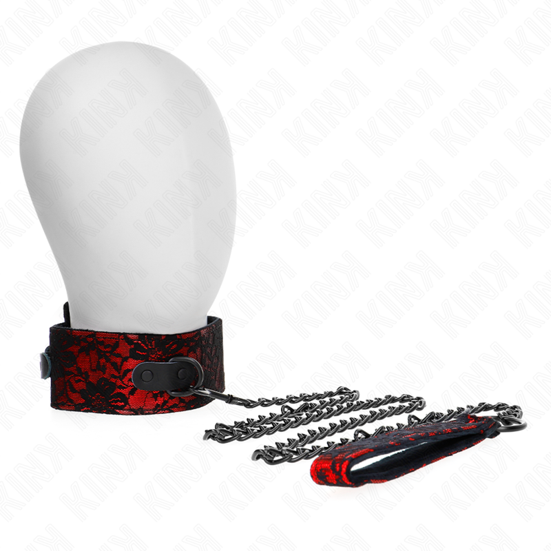 KINK - COLLANA IN PIZZO CON CINTURA CON CINTURA IN VERA PELLE 105 CM / 44 X 5,5 CM - Lingerie Harness Boutique | Lingerie Harness Boutique