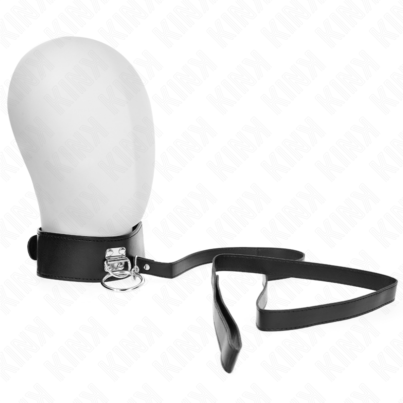 KINK - GUINZAGLIO BORCHIE 116 CM COLLARE CON CINTURINO IN SIMILPELLE 50 X 5 CM - KINK COLLAR & GAG | Lingerie Harness Boutique