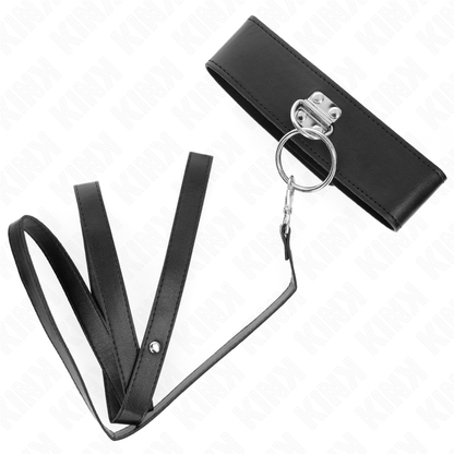 KINK - GUINZAGLIO BORCHIE 116 CM COLLARE CON CINTURINO IN SIMILPELLE 50 X 5 CM - KINK COLLAR & GAG | Lingerie Harness Boutique