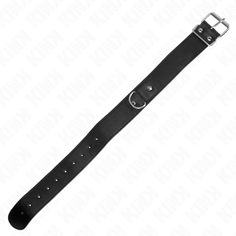 KINK - COLLANA CON CINTURA 116 CM NERO CINTURINO REGOLABILE 32-50 CM X 8 CM - KINK COLLAR & GAG | Lingerie Harness Boutique