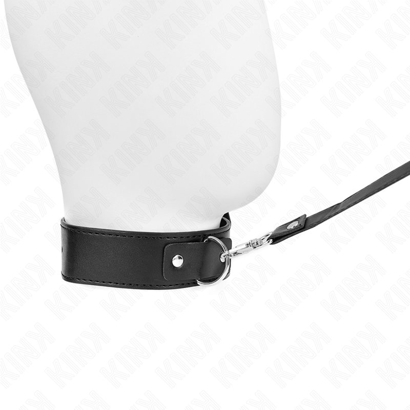 KINK - COLLANA CON CINTURA 116 CM NERO CINTURINO REGOLABILE 32-50 CM X 8 CM - KINK COLLAR & GAG | Lingerie Harness Boutique