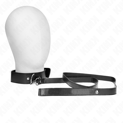 KINK - COLLANA CON CINTURA 116 CM NERO CINTURINO REGOLABILE 32-50 CM X 8 CM - KINK COLLAR & GAG | Lingerie Harness Boutique