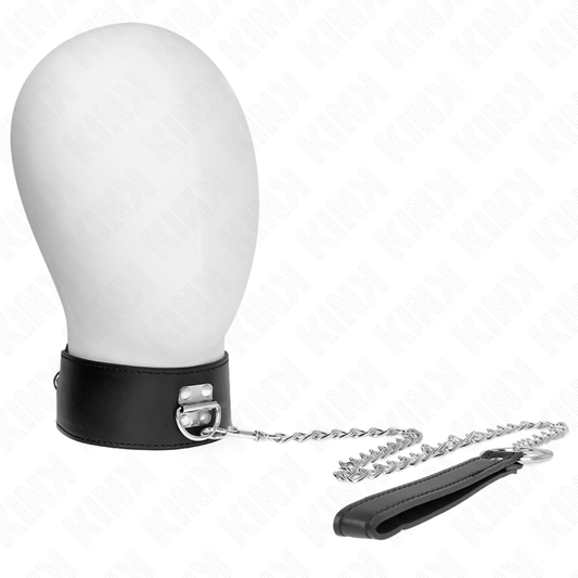 KINK - COLLANA CON CINTURA 65 CM CON CINTURINO LARGO NERO REGOLABILE 33,5-41 CM X 5 CM - Lingerie Harness Boutique | Lingerie Harness Boutique