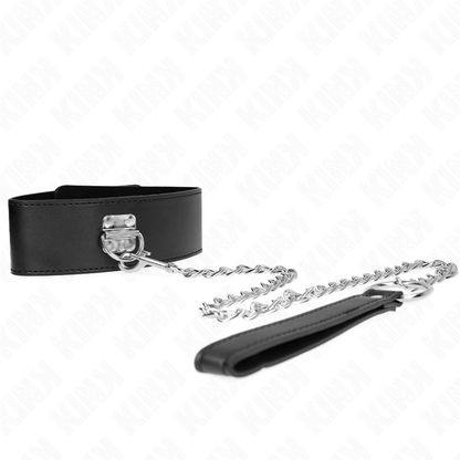 KINK - COLLANA CON CINTURA 65 CM CON CINTURINO LARGO NERO REGOLABILE 33,5-41 CM X 5 CM - KINK COLLAR & GAG | Lingerie Harness Boutique