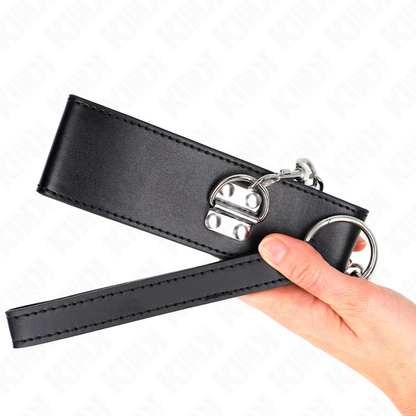 KINK - 65CM BELT NECKLACE WITH WIDE BLACK ADJUSTABLE STRAP 33.5-41CM X 5CM