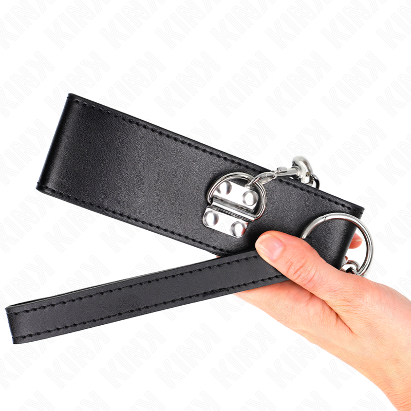 KINK - COLLANA CON CINTURA 65 CM CON CINTURINO LARGO NERO REGOLABILE 33,5-41 CM X 5 CM - KINK COLLAR & GAG | Lingerie Harness Boutique