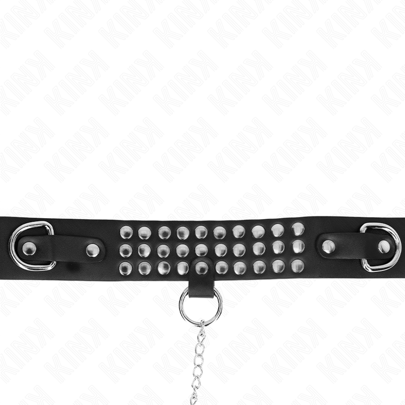 KINK - COLLANA CON CINTURINO 65 CM CON LUCIDI REGOLABILE 37-42 CM X 5,3 CM - KINK COLLAR & GAG | Lingerie Harness Boutique