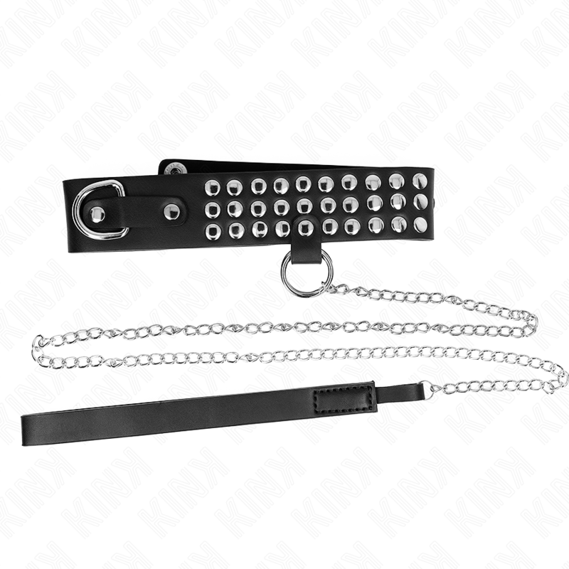 KINK - COLLANA CON CINTURINO 65 CM CON LUCIDI REGOLABILE 37-42 CM X 5,3 CM - KINK COLLAR & GAG | Lingerie Harness Boutique