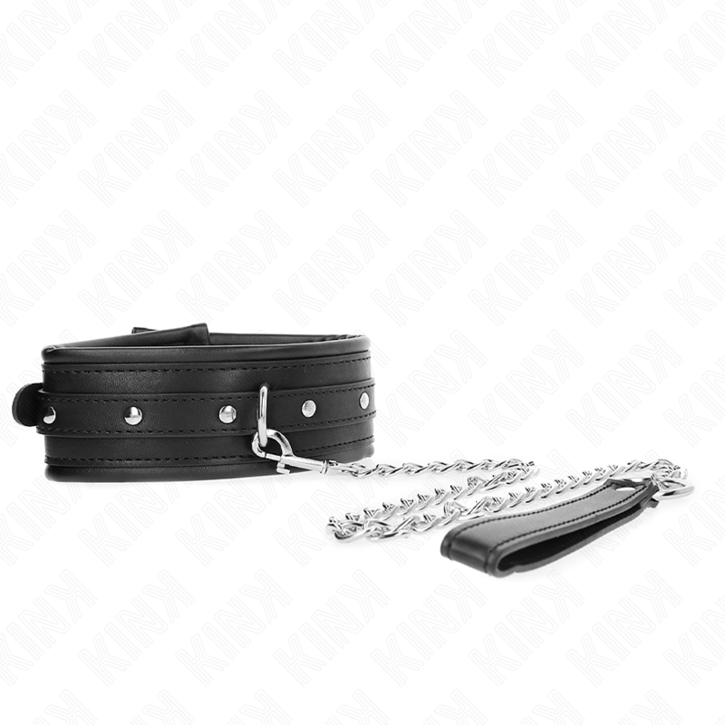 KINK - COLLANA CON CINTURINO CON FIBBIA LUCIDA 65 CM 48.5 CM X 5.3 CM - KINK COLLAR & GAG | Lingerie Harness Boutique