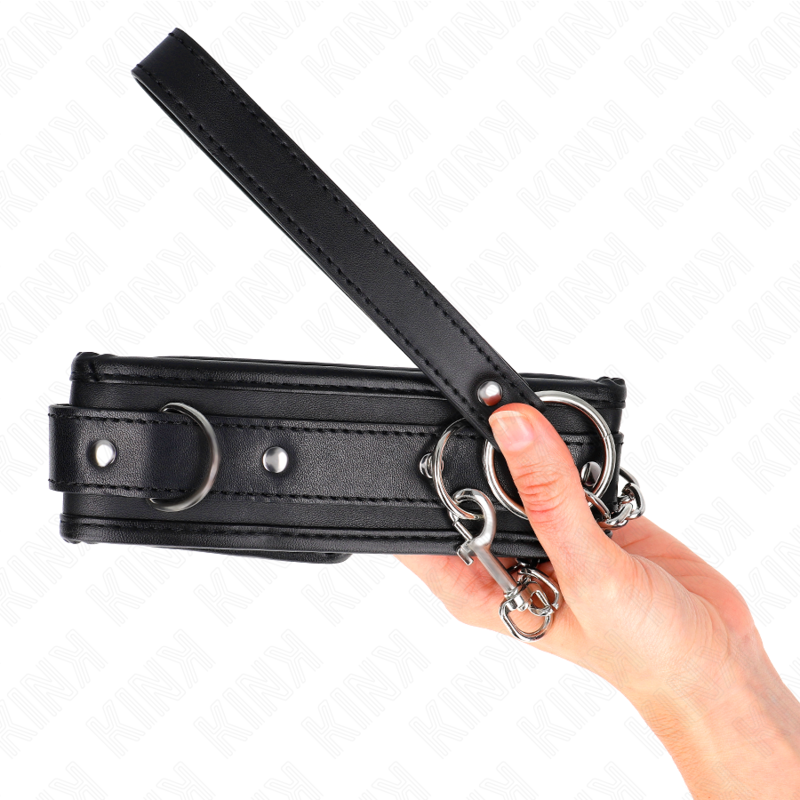KINK - COLLARE MODELLO BASE CON GUINZAGLIO 65 CM MODELLO 1 53 X 6 CM - KINK COLLAR & GAG | Lingerie Harness Boutique