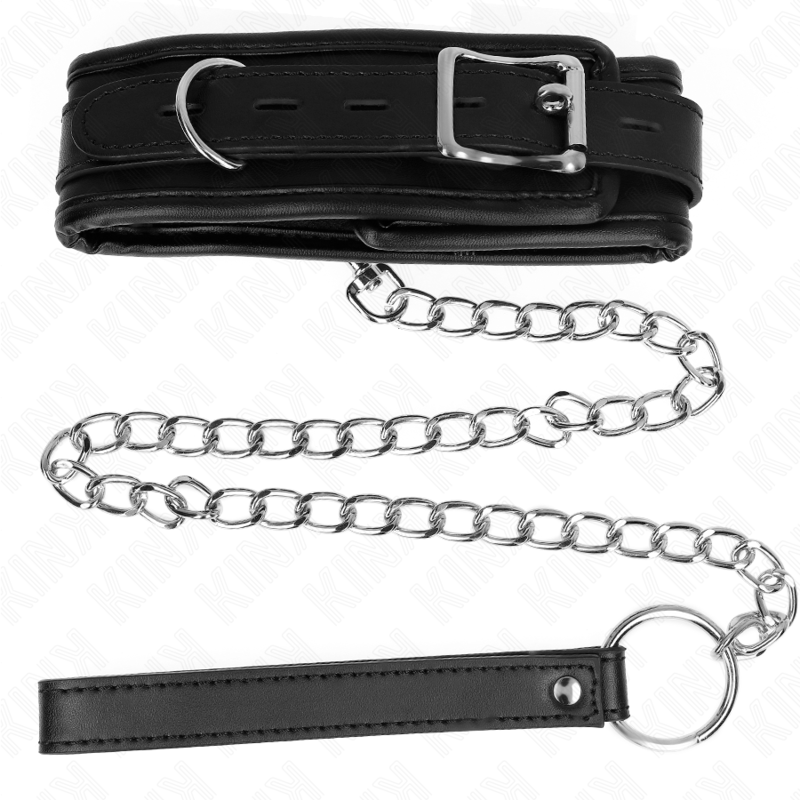 KINK - COLLARE MODELLO BASE CON GUINZAGLIO 65 CM MODELLO 1 53 X 6 CM - KINK COLLAR & GAG | Lingerie Harness Boutique