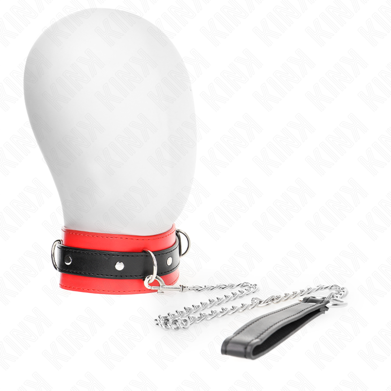 KINK - COLLAR WITH BELT 65 CM WITH RED STRAP 54 X 4.5 CM