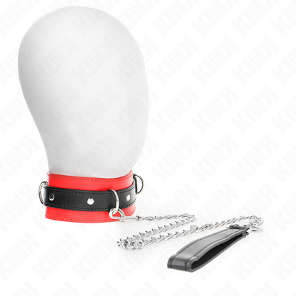 KINK - COLLARE CON CINTURA 65 CM CON CINTURINO ROSSO 54 X 4,5 CM - KINK COLLAR & GAG | Lingerie Harness Boutique