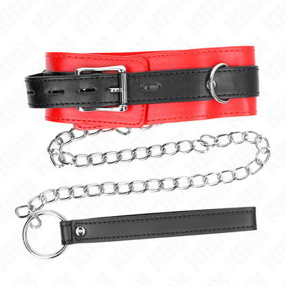 KINK - COLLAR WITH BELT 65 CM WITH RED STRAP 54 X 4.5 CM