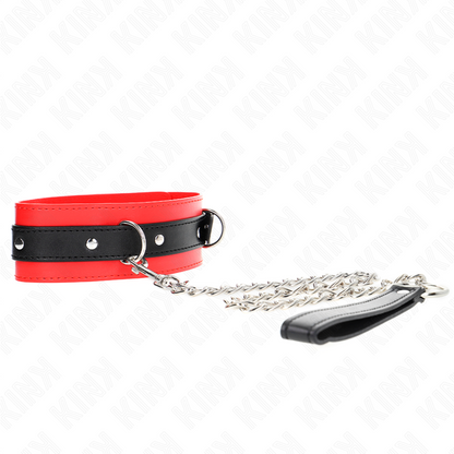 KINK - COLLAR WITH BELT 65 CM WITH RED STRAP 54 X 4.5 CM