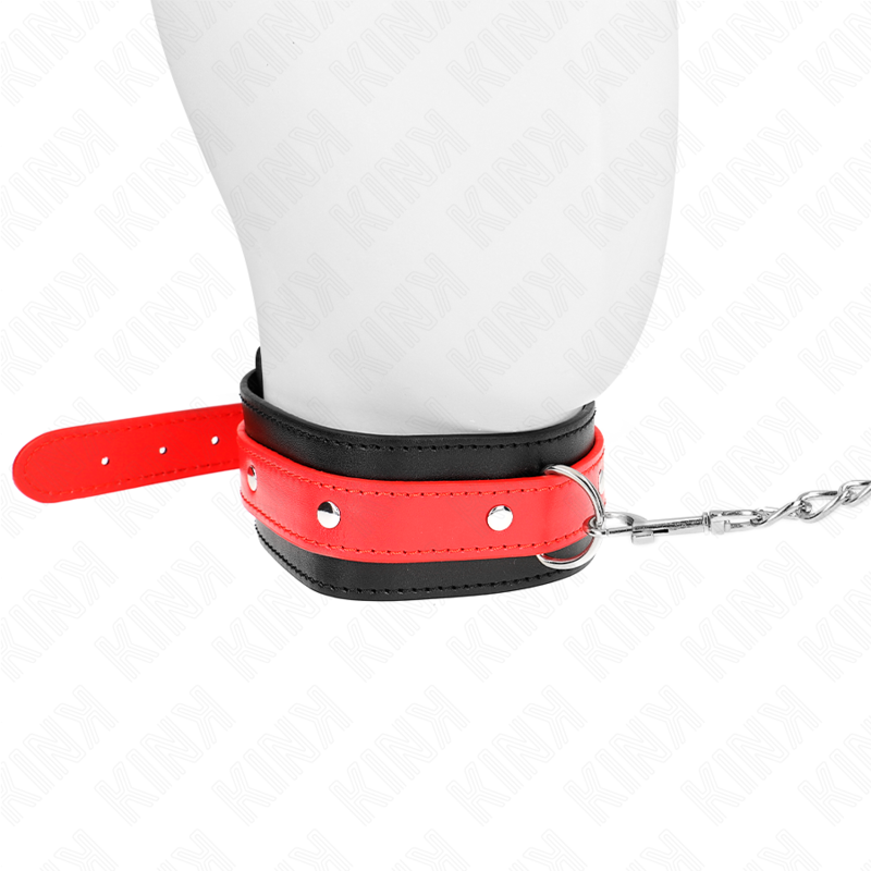 KINK - RED STRAP NECKLACE 65CM ADJUSTABLE 36-43CM X 5CM