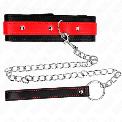 KINK - RED STRAP NECKLACE 65CM ADJUSTABLE 36-43CM X 5CM