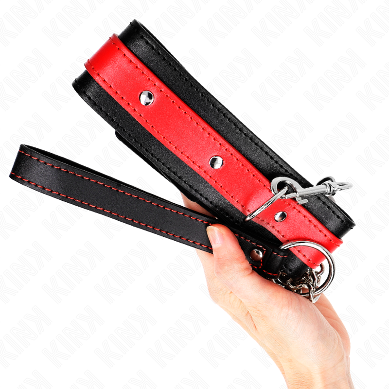 KINK - RED STRAP NECKLACE 65CM ADJUSTABLE 36-43CM X 5CM