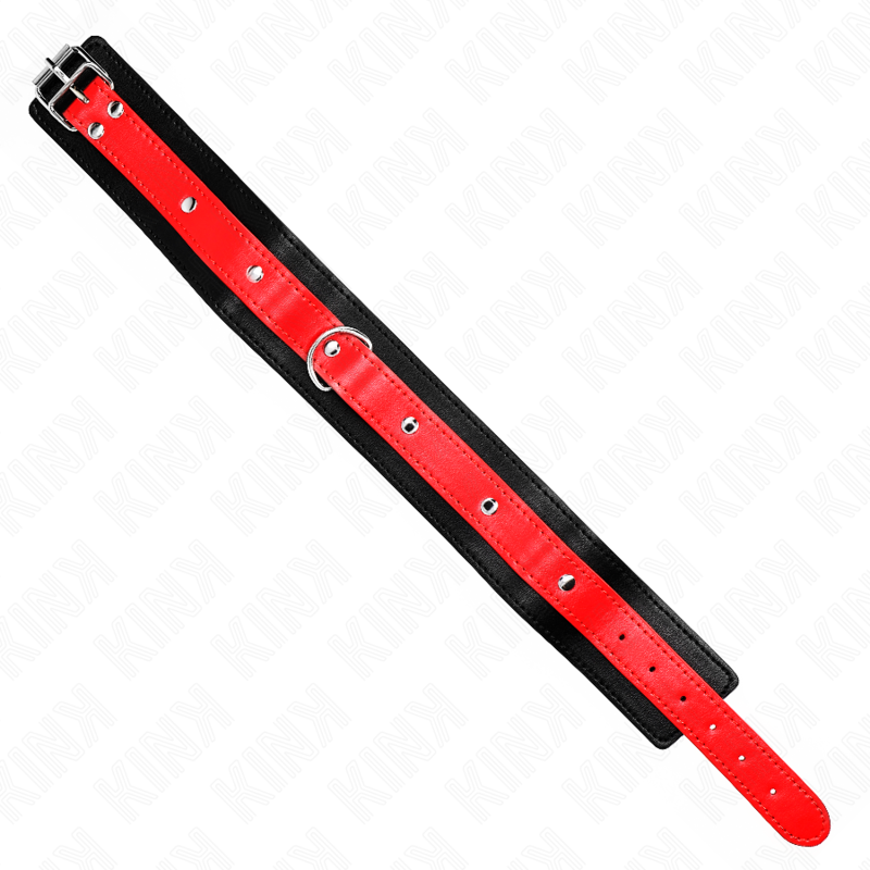 KINK - COLLANA CON CINTURINO ROSSO 65 CM REGOLABILE 36-43 CM X 5 CM - KINK COLLAR & GAG | Lingerie Harness Boutique