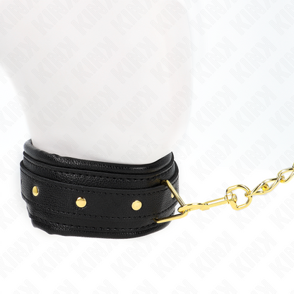 KINK - NECKLACE WITH FAUX LEATHER TERRY STRAP MODEL 1 ADJUSTABLE 37-54 CM X 3 CM