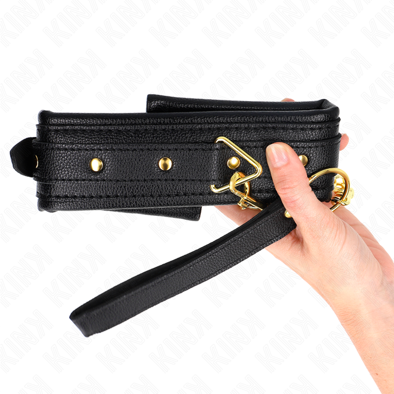 KINK - NECKLACE WITH FAUX LEATHER TERRY STRAP MODEL 1 ADJUSTABLE 37-54 CM X 3 CM