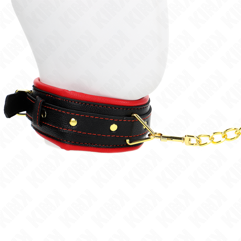 KINK - COLLANA CON CINTURINO IN SIMILPELLE SPUGNA MODELLO 2 REGOLABILE 37-54 CM X 3 CM - KINK COLLAR & GAG | Lingerie Harness Boutique