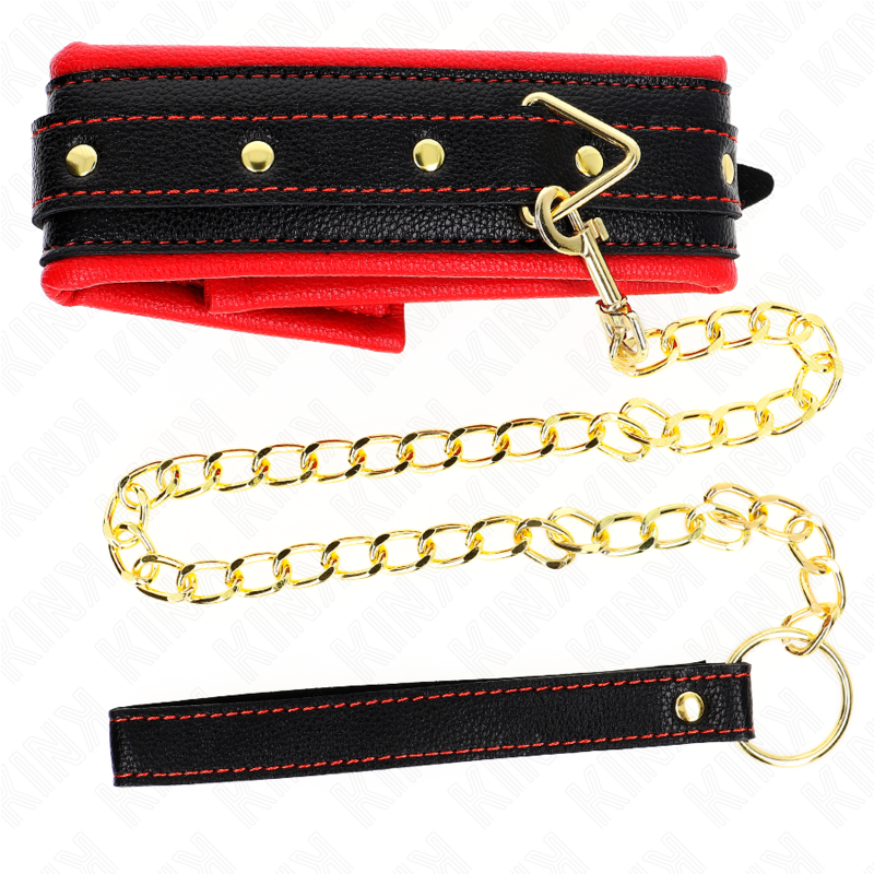 KINK - NECKLACE WITH FAUX LEATHER TERRY STRAP MODEL 2 ADJUSTABLE 37-54 CM X 3 CM