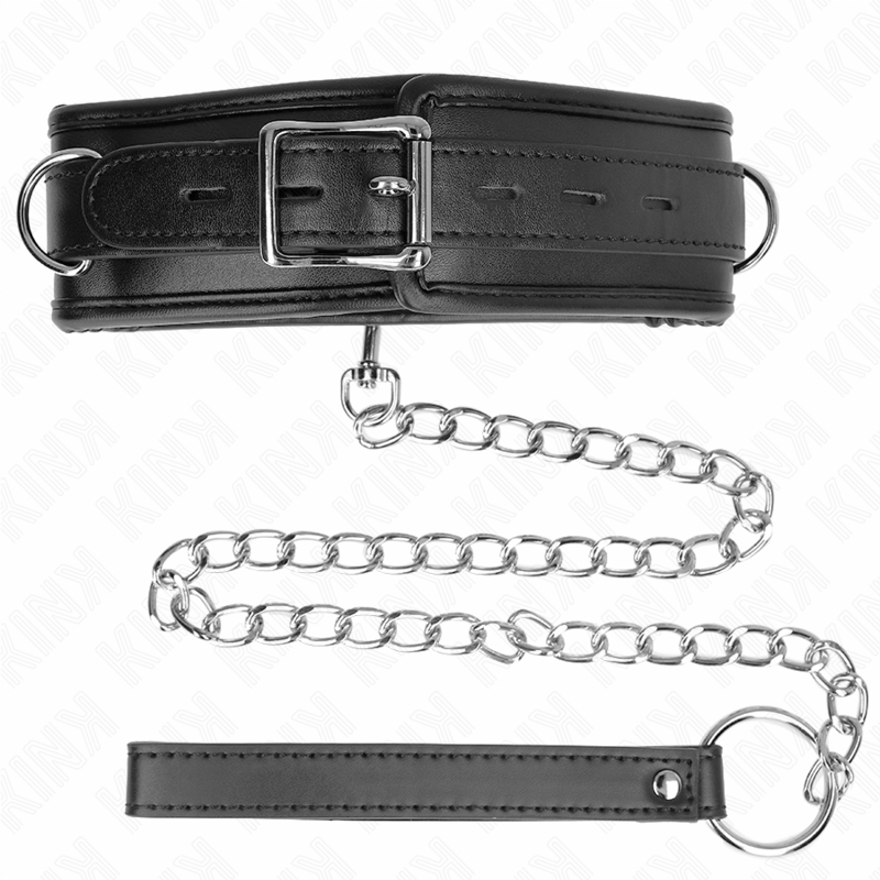 KINK - NECKLACE WITH FAUX LEATHER TERRY STRAP MODEL 3 ADJUSTABLE 37-54 CM X 3 CM