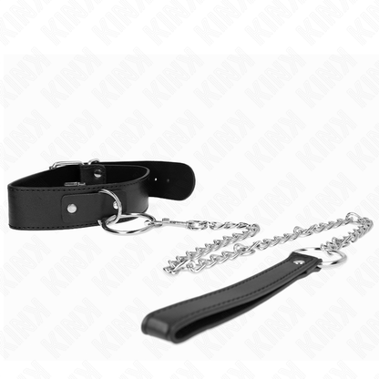 KINK - COLLARE MODELLO BASE CON GUINZAGLIO MODELLO 4 REGOLABILE 36-43 CM - KINK COLLAR & GAG | Lingerie Harness Boutique