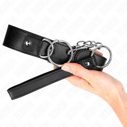 KINK - COLLARE MODELLO BASE CON GUINZAGLIO MODELLO 4 REGOLABILE 36-43 CM - KINK COLLAR & GAG | Lingerie Harness Boutique