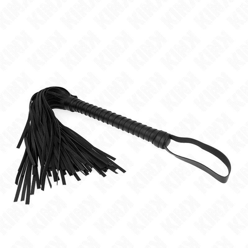 KINK - FRUSTA CON MANICO NERO STRUTTURATO 48,5 CM - KINK IMPACT & TOUCH | Lingerie Harness Boutique