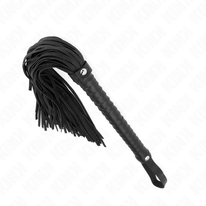 KINK - FRUSTA CON MANICO NERO STRUTTURATO 48,5 CM - KINK IMPACT & TOUCH | Lingerie Harness Boutique