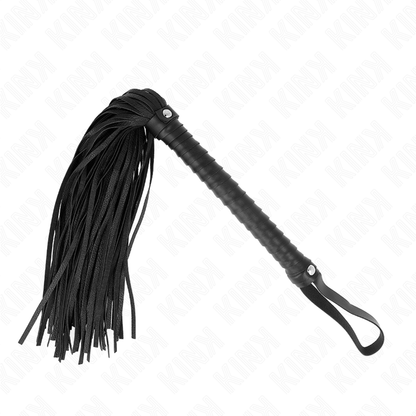 KINK - FRUSTA CON MANICO NERO STRUTTURATO 48,5 CM - KINK IMPACT & TOUCH | Lingerie Harness Boutique