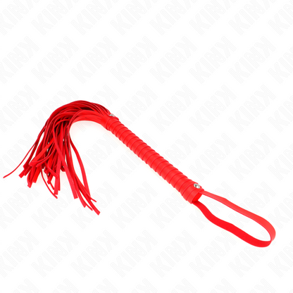 KINK - FRUSTA CON MANICO ROSSO STRUTTURATO 48,5 CM - KINK IMPACT & TOUCH | Lingerie Harness Boutique