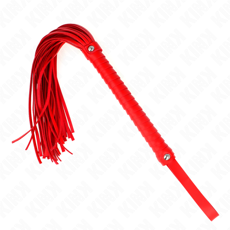 KINK - FRUSTA CON MANICO ROSSO STRUTTURATO 48,5 CM - KINK IMPACT & TOUCH | Lingerie Harness Boutique